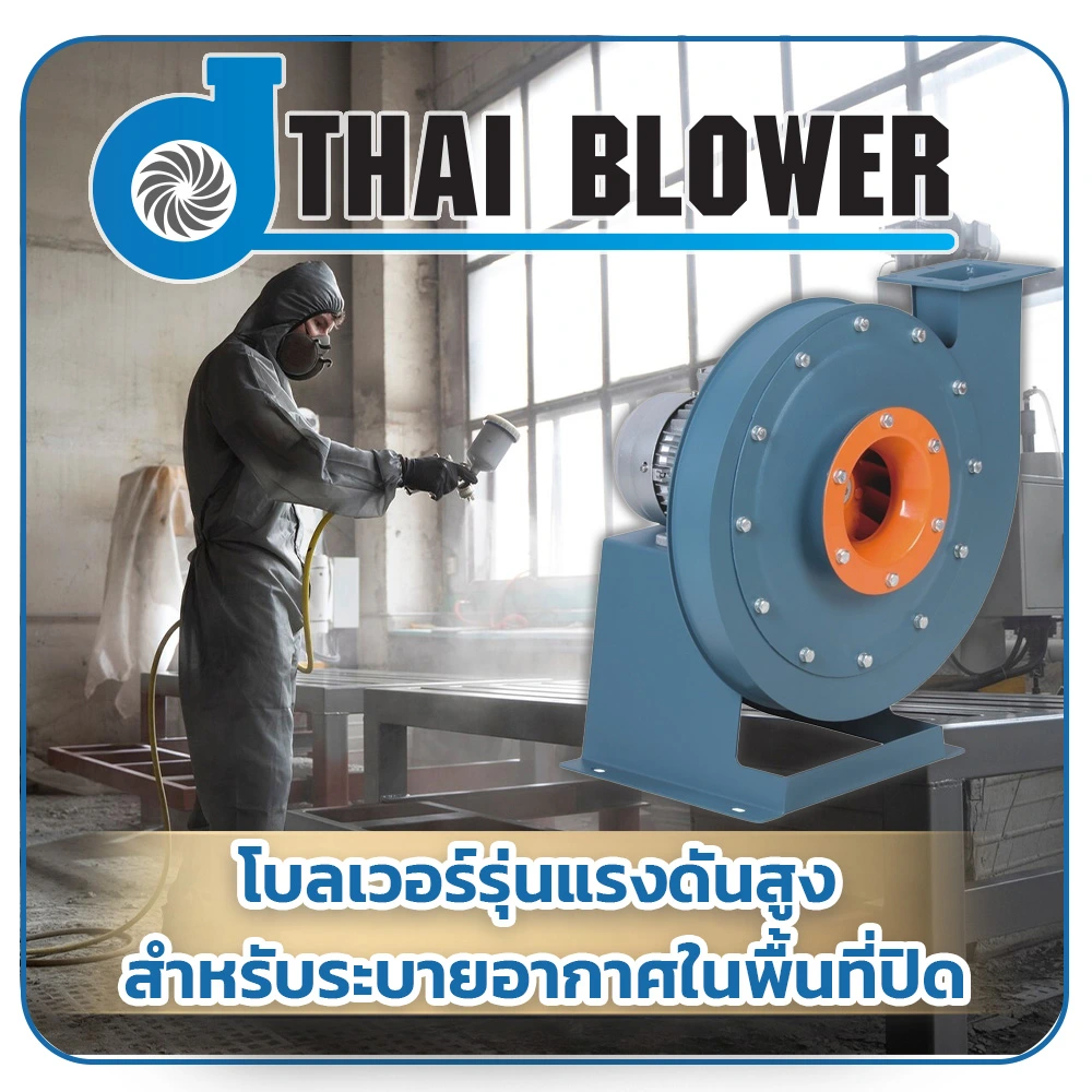 โบลเวอร์รุ่นแรงดันสูง (High Pressure Centrifugal Fan)